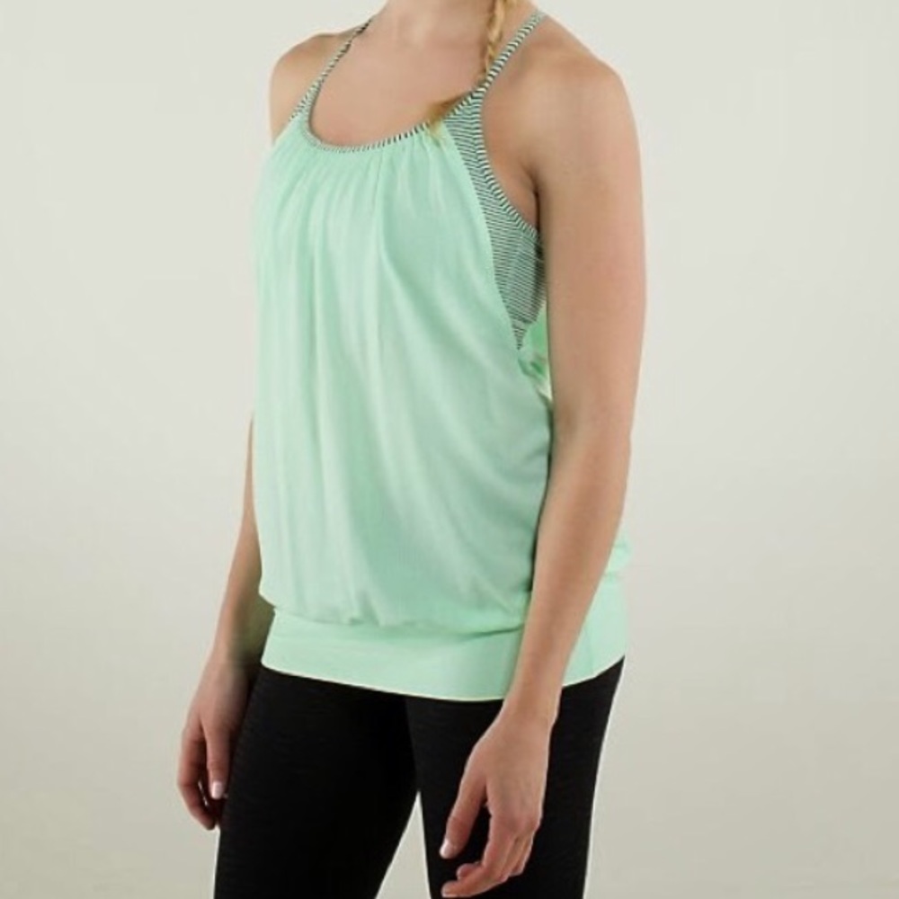 Mint LuLulemon 🍋 No Limits Tank w/ Built-In Bra